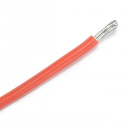 Fil de Câblage Cuivre Étamé 5.3mm² Gaine Silicone Ø 5.5mm Rouge