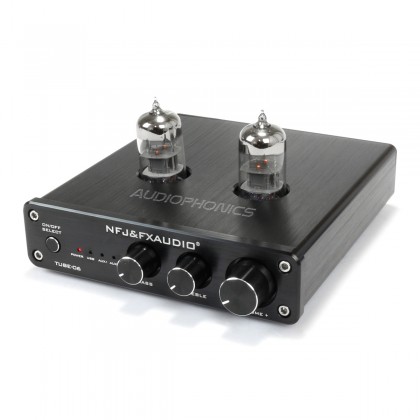 FX-AUDIO TUBE-06 Préamplificateur à Tubes avec Contrôle de Tonalité 2x 6N3 USB Noir