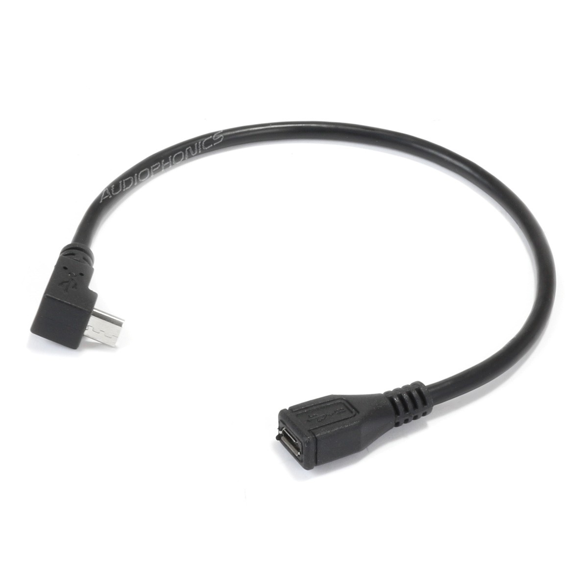 Rallonge Micro USB-B Mâle Coudé vers Micro USB Femelle 25cm