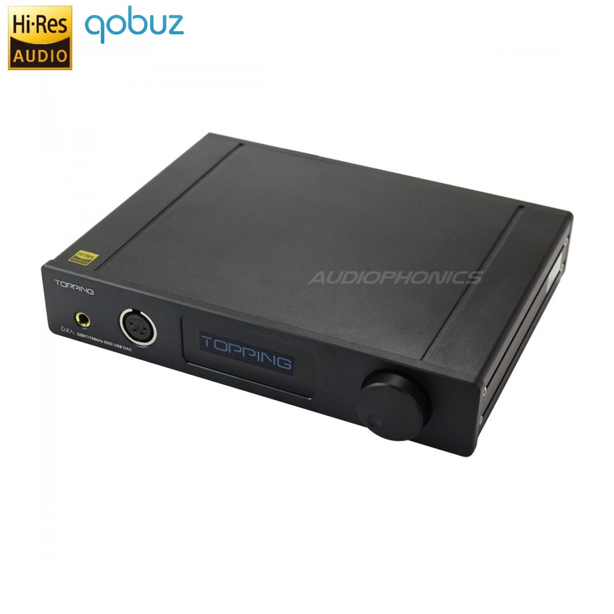 TOPPING DX7s 2xES9038Q2M DAC / Preamplifier / Headphone ampli DSD 32bit / 768kHz Balanced Black