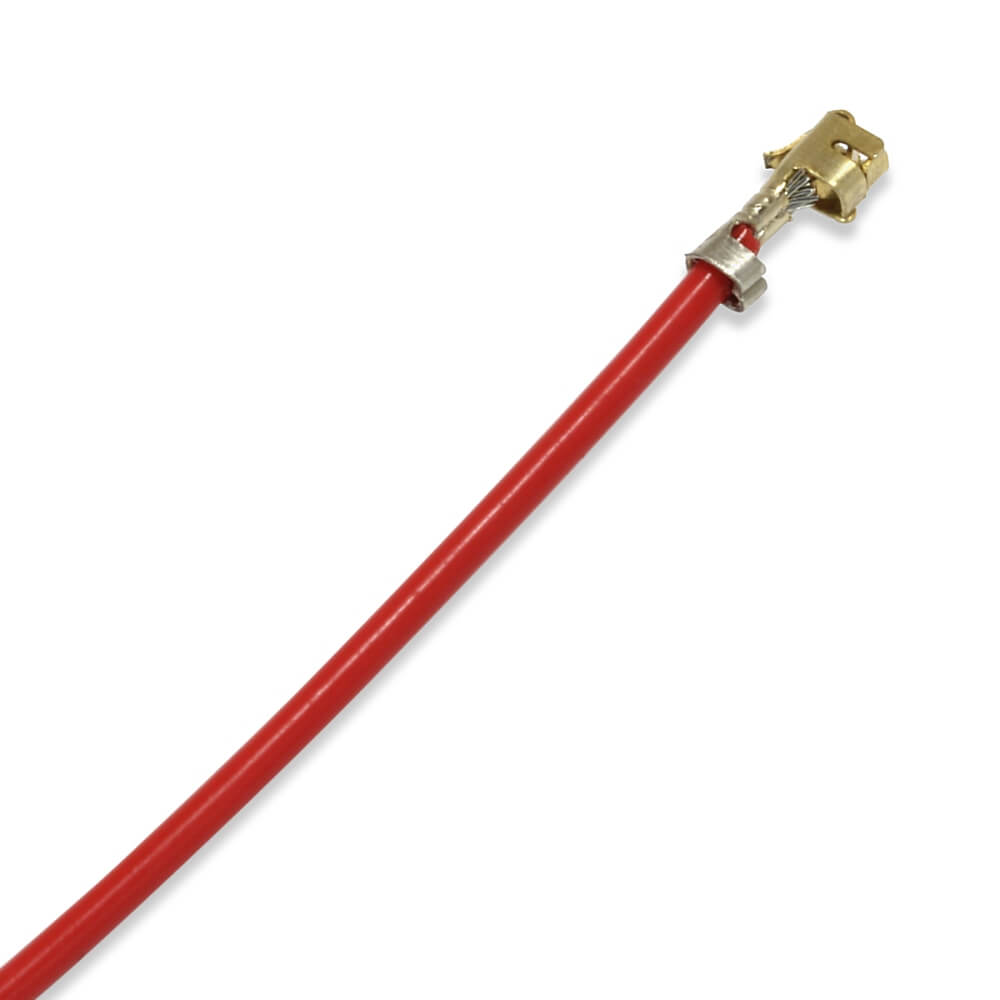 XH 2.54mm Female / Female Cable 1 Pole No Casing Gold Plated PTFE Red 30cm (x10)