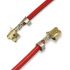 XH 2.54mm Female / Female Cable 1 Pole No Casing Gold Plated PTFE Red 30cm (x10)