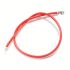 XH 2.54mm Female to Bare wire Cable 1 Pole No Casing Gold Plated PTFE Red 30cm (x10)