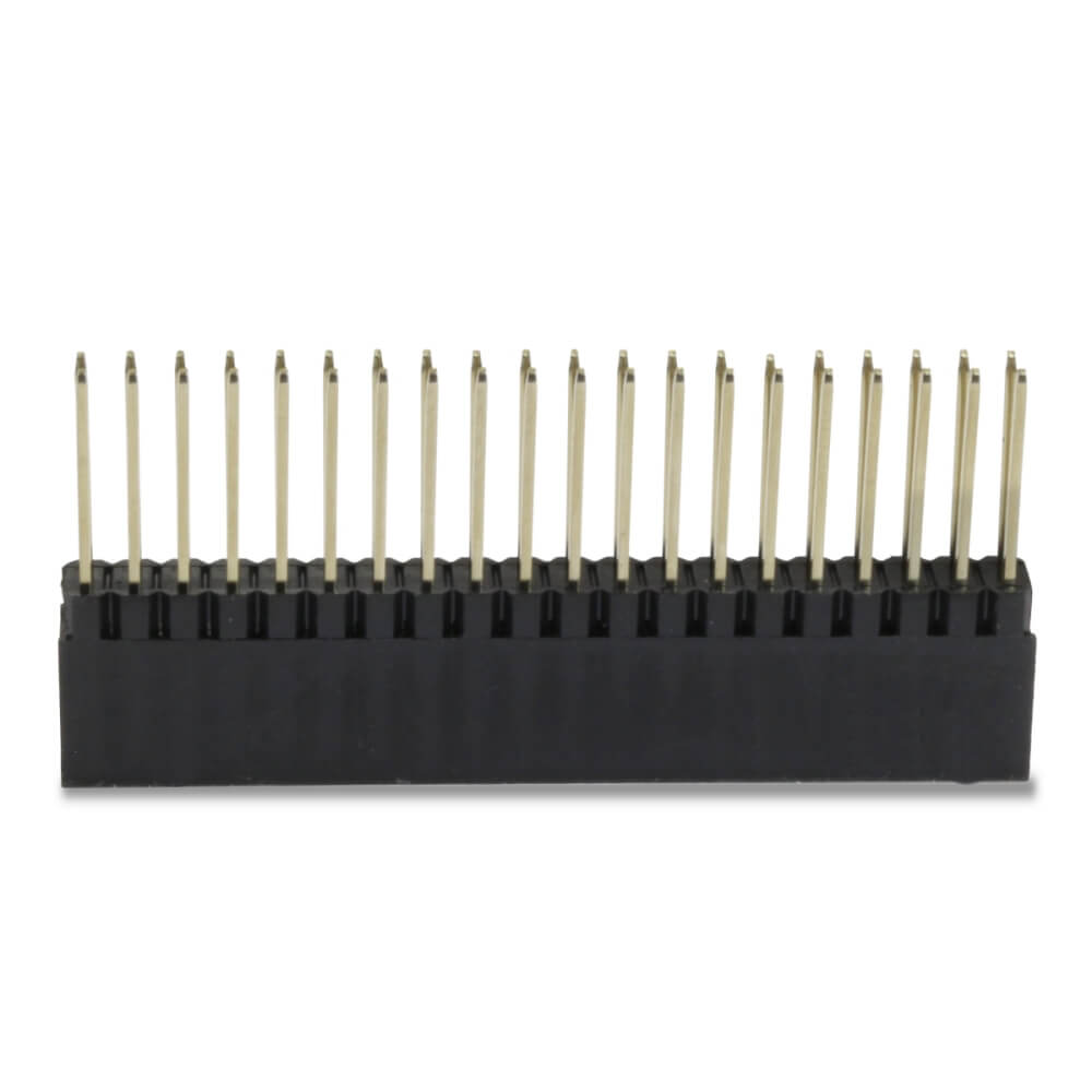 2.54mm Male / Female Pin Header 2x20 Pins 11mm (Unit)