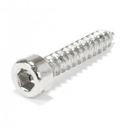 Hexagon Socket Cylindrical Head Wood Screw M3x16mm 304 Stainless Steel Silver (x10)