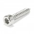  Hexagon Socket Cylindrical Head Wood Screw M3x16mm 304 Stainless Steel Silver (x10)