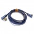 Câble USB-A Mâle vers USB-C Mâle Coudé 90° Bleu Jean 1m