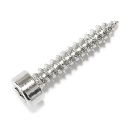 Wood Screws Cylinder Head Hex Socket CHC M4x25mm Steel Silver (x10)