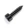 Hexagon Socket Cylindrical Head Wood Screw M3x10mm 8.8 Steel Black (x10)