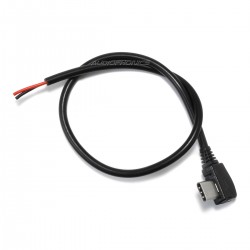 Male 90° Angled USB-C to Bare Wires Power Cable 22AWG 25cm
