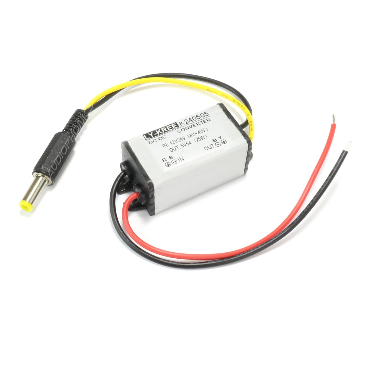 Adaptateur Convertisseur de Tension 12-24VDC vers 5VDC 5A 25W Jack DC 5.5 /  2.1mm - Audiophonics