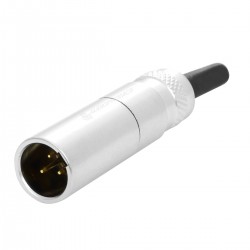 Gold Plated 3 Pins Male Mini XLR Connector Ø5mm (Unit)