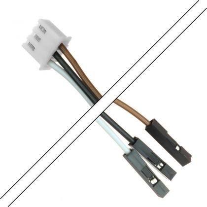 Câble XH 2.54mm Femelle / 2.54mm Standard Femelle 2 Connecteurs 3 pôles 15cm