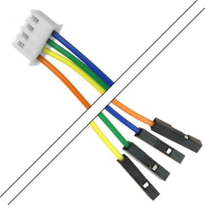 Câble XH 2.54mm Femelle / 2.54mm Standard Femelle 2 Connecteurs 4 pôles 15cm