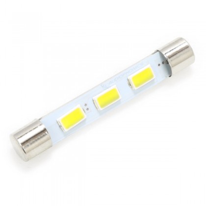 Ampoule Navette LED Blanc Chaud pour Éclairage Vu-Mètre / Tuner 6,3V