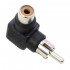 Male RCA / Female RCA Angled Adapter