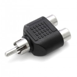 Adaptateur 1 x RCA mâle / 2 x RCA femelle