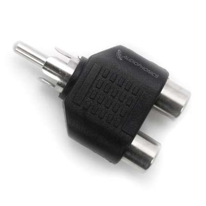 Adaptateur 1 x RCA mâle / 2 x RCA femelle