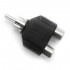 Adaptateur 1x RCA Mâle vers 2x RCA Femelle