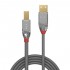 LINDY CROMO LINE Câble USB-A Mâle vers USB-B Mâle 2.0 Plaqué Or 2m