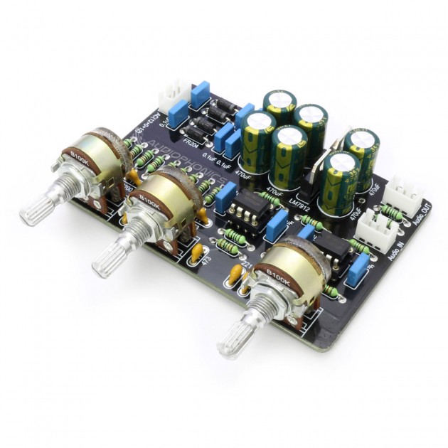Full Discrete Preamplifier Bass Treble volume control HiFi Pre-Amp NAD Circuit 