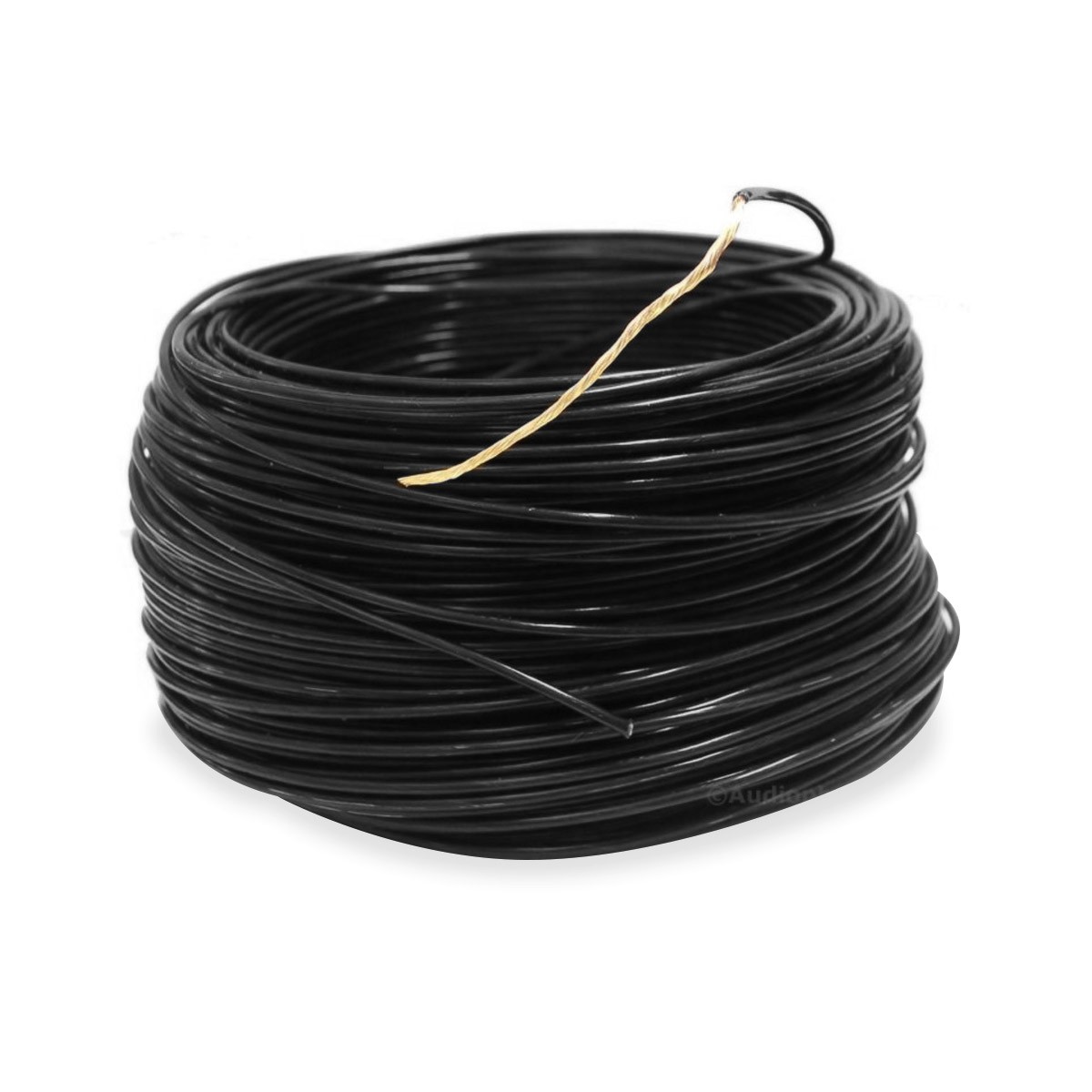 Silver Plated Copper Cable PTFE Insulated 1.23mm² Black