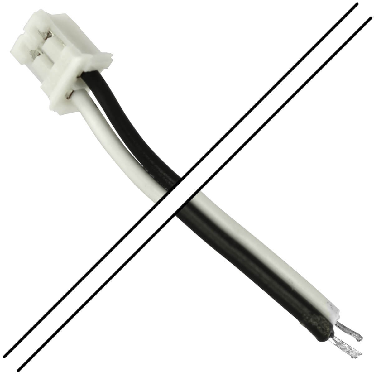 Câble PH 2.0mm Femelle 2 Pôles 1 Connecteur vers Fils Nus 15cm (Unité)