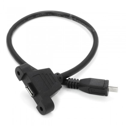 Passe cloison micro USB-B male vers micro USB femelle 30cm