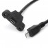 Panel Mount Male Micro USB-B to Female Micro USB-B 30cm