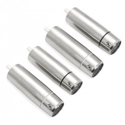 ETI SILVER LINK Connecteur RCA Argent Pur Ø9mm (Set x4)