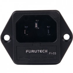 FURUTECH FI-03 (R) Embase IEC plaqué Rhodium fusible 5x20mm