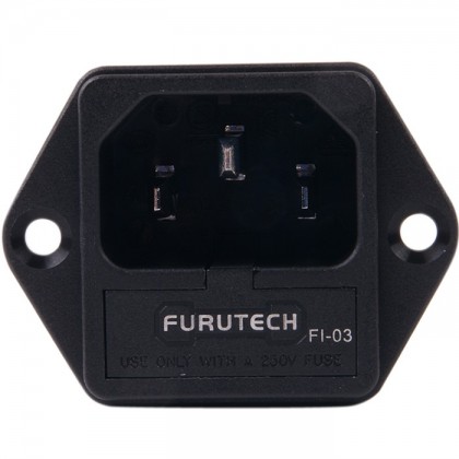 FURUTECH FI-03R Embase IEC plaquée Rhodium fusible 5x20mm