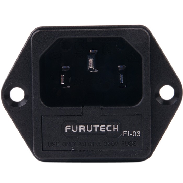FURUTECH FI-03 (R) Embase IEC plaqué Rhodium fusible 5x20mm