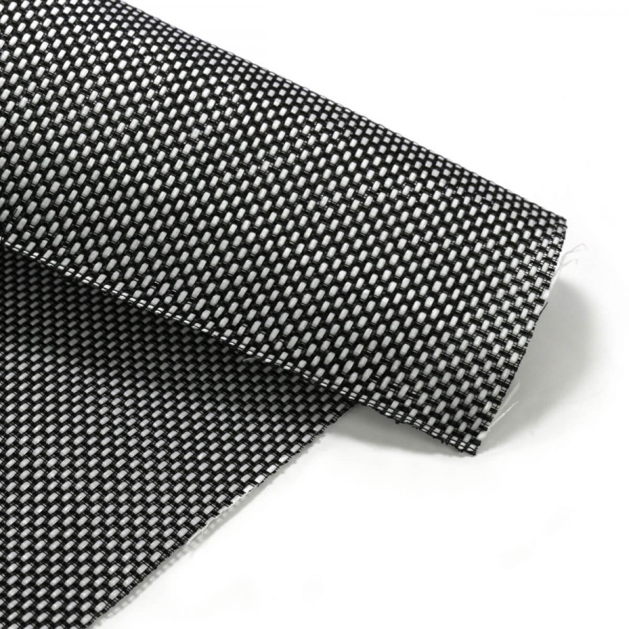Tissu Acoustique pour Grilles HautsParleurs 150x100cm Blanc et Noir Audiophonics