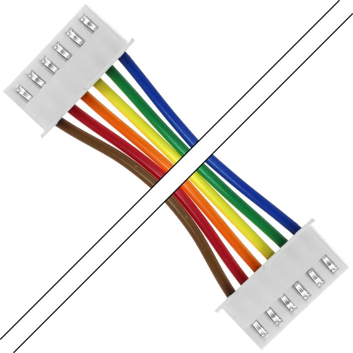 Câble PH 2.0mm Femelle / Femelle 6 Pôles 2 Connecteurs 50cm (Unité)