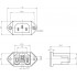 VIBORG VI-06BG Embase IEC C14 Cuivre Pur Plaqué Or 24k 3μ Ø6mm