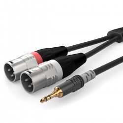 SOMMERCABLE HBA-3SM2 2x 3 Poles Male XLR to Male Jack 3.5mm 1.5m