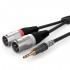 SOMMERCABLE HBA-3SM2 Câble 2x XLR 3 Pôles Mâles vers Jack 3.5mm Mâle 1.5m