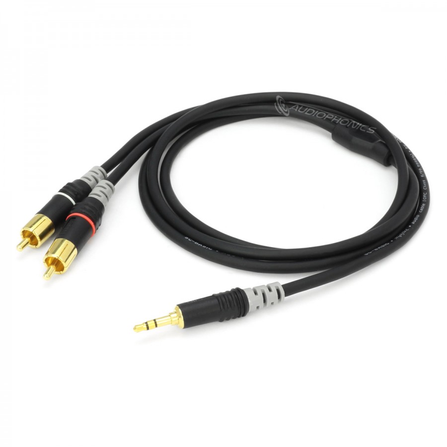 SOMMERCABLE HBA-3SC2 Câble RCA Stéréo Mâles vers Jack 3.5mm Stéréo Mâle  1.5m - Audiophonics