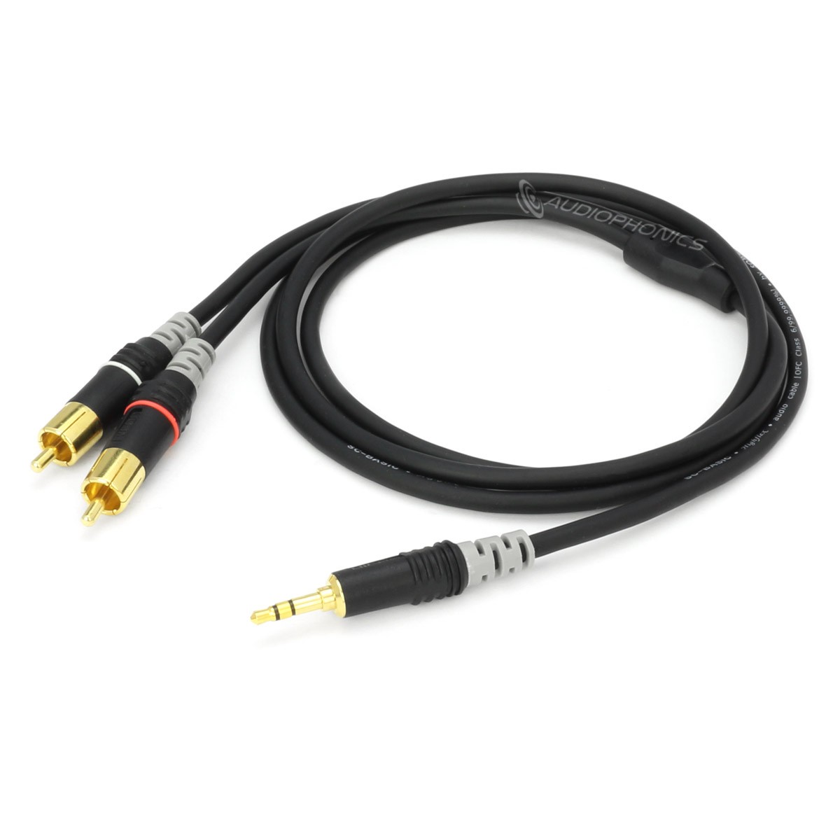 Hama Câble Auxiliaire Jack 3.5 mm 2RCA 15 cm Argenté