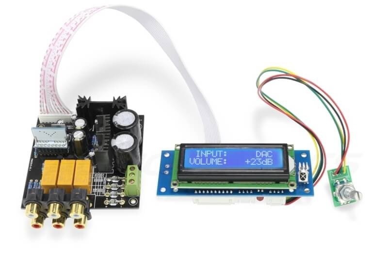 Module Sélecteur de source / Controleur de volume PGA2310 avec écran LCD