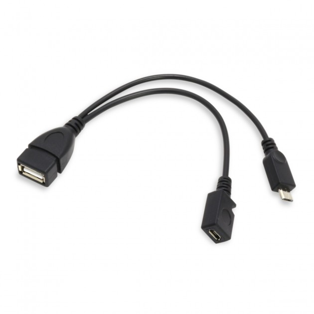 Câble adaptateur USB USB OTG® Micro-B mâle vers USB A femelle 0,15 m