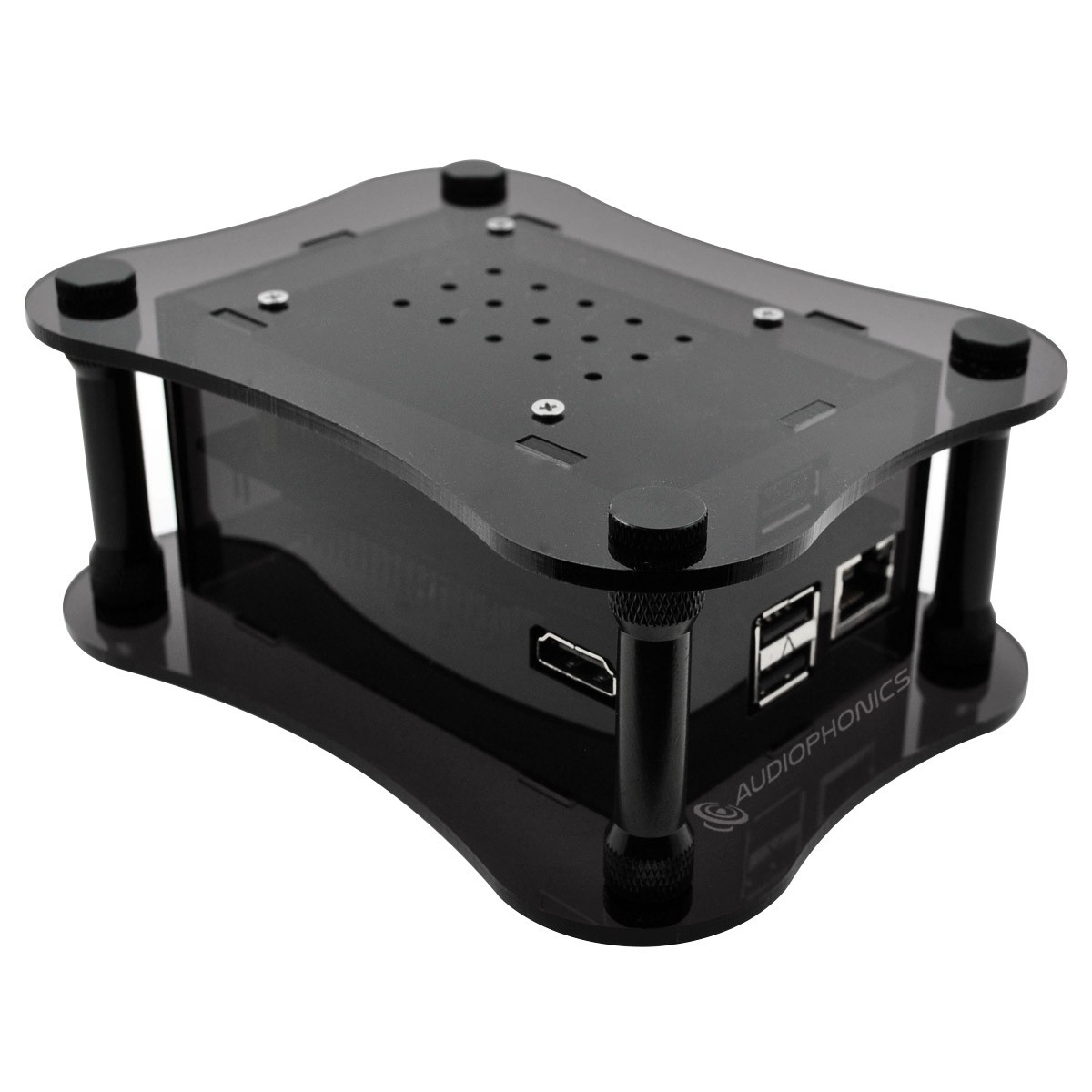 ALLO USBRIDGE Acrylique Noir - Lecteur réseau audio Squeezelite DietPi ROON pour DAC USB