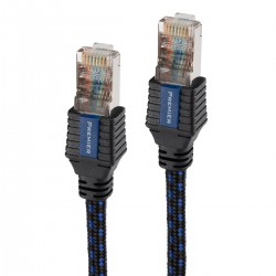 PANGEA PREMIER Câble Ethernet RJ45 Cat7 Cuivre Plaqué Argent Triple Blindage 0.129mm² 3m