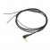 Gold Plated Angled Male Stereo Jack 3.5mm to Bare Wires Cable 1.2m