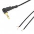 Gold Plated Angled Male Stereo Jack 3.5mm TRS to Bare Wires Cable 1.2m