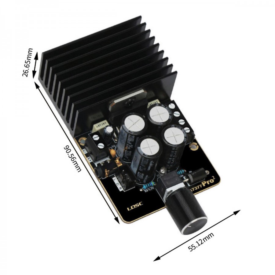 Class AB Stereo Module Amplifier TDA7377 2x30W 4 Ohm Audiophonics