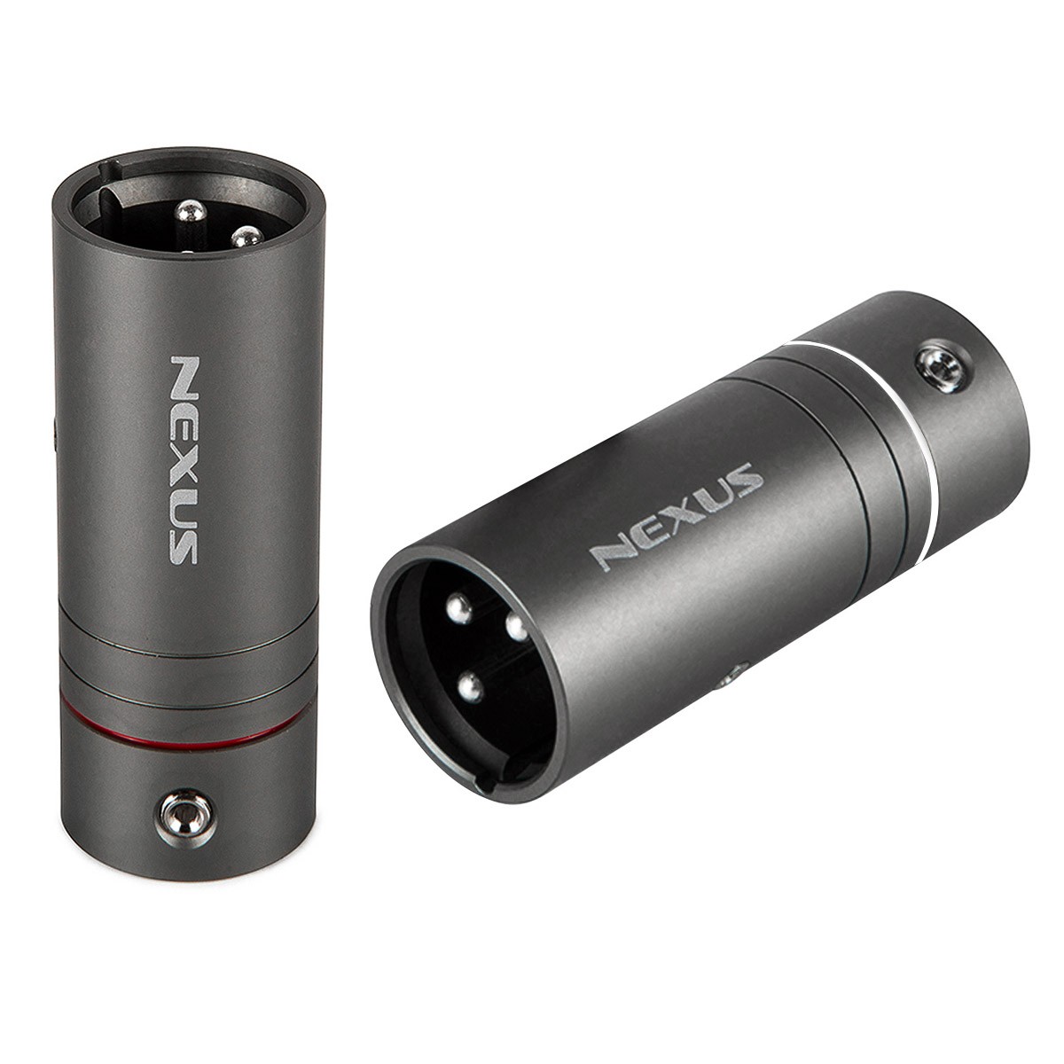 ETI NEXUS Connecteur XLR 3 Pôles Mâle Cuivre Tellurium Plaqué Argent Ø8.5mm (La paire)