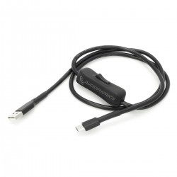 Câble d'Alimentation USB-A Mâle vers USB-C Mâle avec Interrupteur 0.823mm² 1m