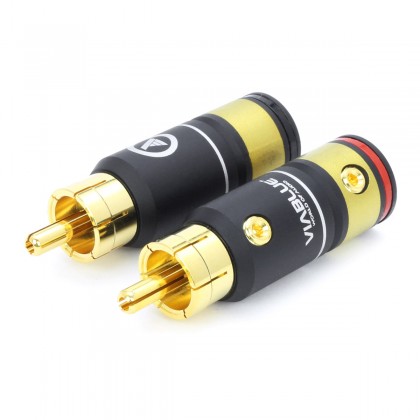 Viablue T6s Connecteurs RCA plaqué Or (set x4) Ø 9.5mm